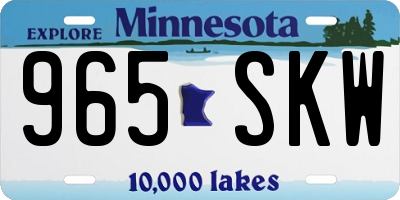 MN license plate 965SKW