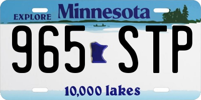 MN license plate 965STP