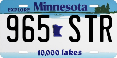MN license plate 965STR