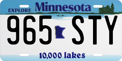 MN license plate 965STY