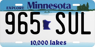 MN license plate 965SUL