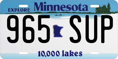 MN license plate 965SUP