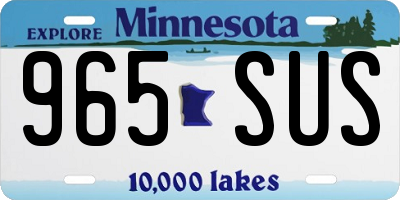 MN license plate 965SUS