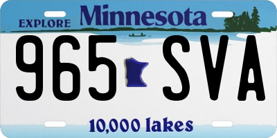 MN license plate 965SVA