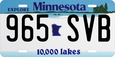 MN license plate 965SVB