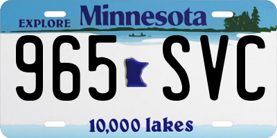 MN license plate 965SVC
