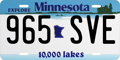MN license plate 965SVE