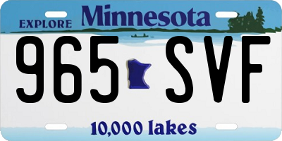 MN license plate 965SVF