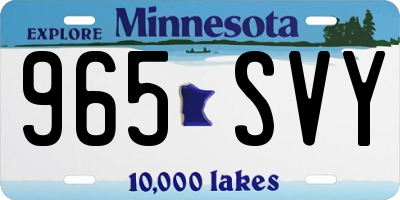 MN license plate 965SVY
