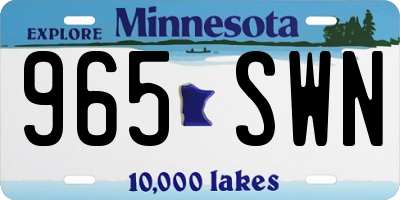 MN license plate 965SWN