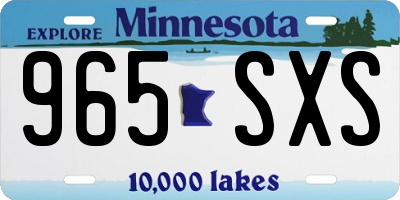 MN license plate 965SXS