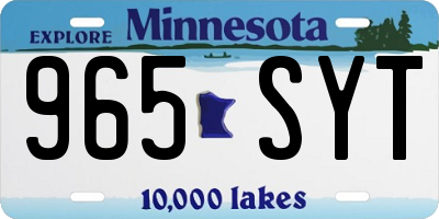 MN license plate 965SYT