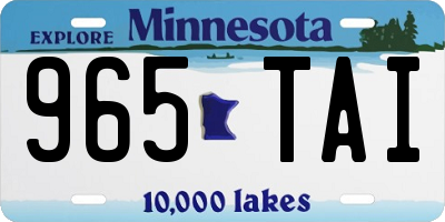 MN license plate 965TAI