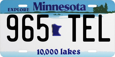 MN license plate 965TEL