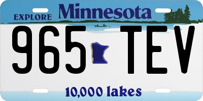 MN license plate 965TEV