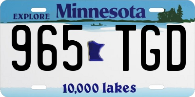 MN license plate 965TGD