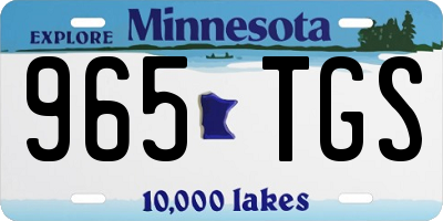 MN license plate 965TGS