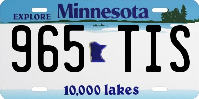 MN license plate 965TIS