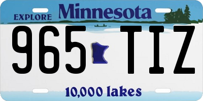 MN license plate 965TIZ