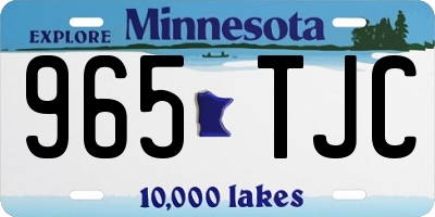 MN license plate 965TJC