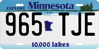MN license plate 965TJE