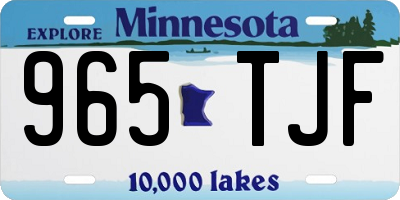 MN license plate 965TJF