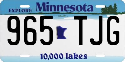 MN license plate 965TJG