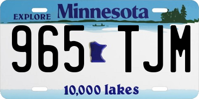 MN license plate 965TJM