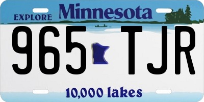 MN license plate 965TJR