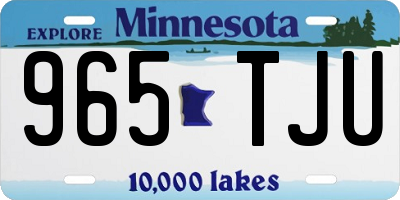 MN license plate 965TJU
