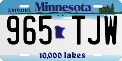MN license plate 965TJW