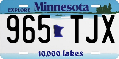 MN license plate 965TJX