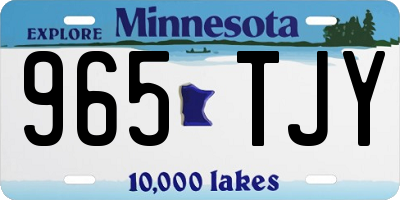 MN license plate 965TJY