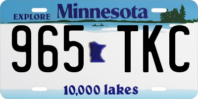 MN license plate 965TKC