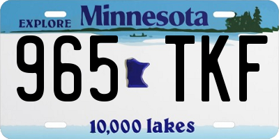 MN license plate 965TKF