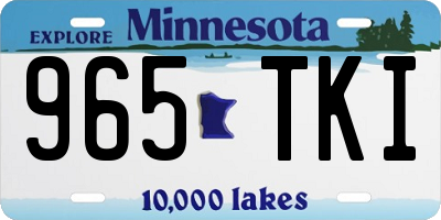 MN license plate 965TKI