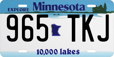 MN license plate 965TKJ