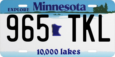 MN license plate 965TKL