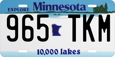 MN license plate 965TKM