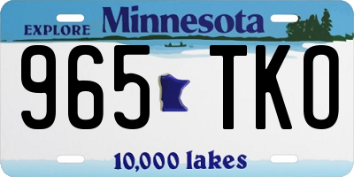 MN license plate 965TKO