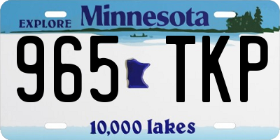 MN license plate 965TKP