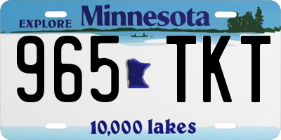 MN license plate 965TKT