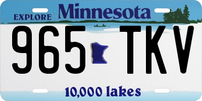 MN license plate 965TKV