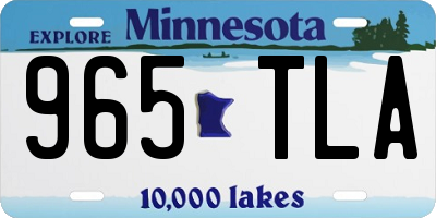 MN license plate 965TLA