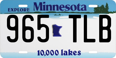 MN license plate 965TLB