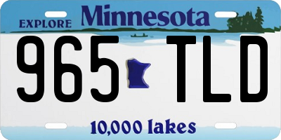 MN license plate 965TLD