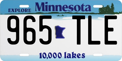 MN license plate 965TLE