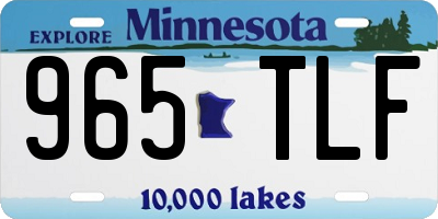 MN license plate 965TLF