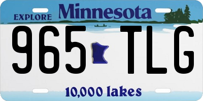 MN license plate 965TLG