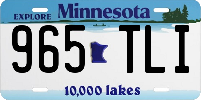 MN license plate 965TLI